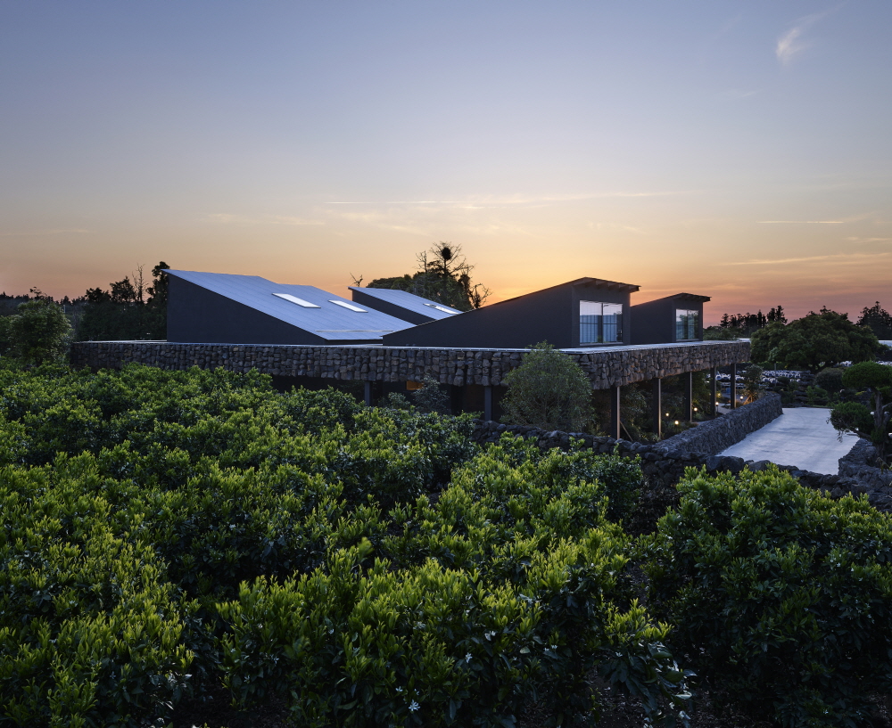 SPACE-Floating Jeju Stone Wall: Floating Wall
